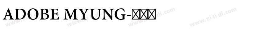ADOBE MYUNG字体转换